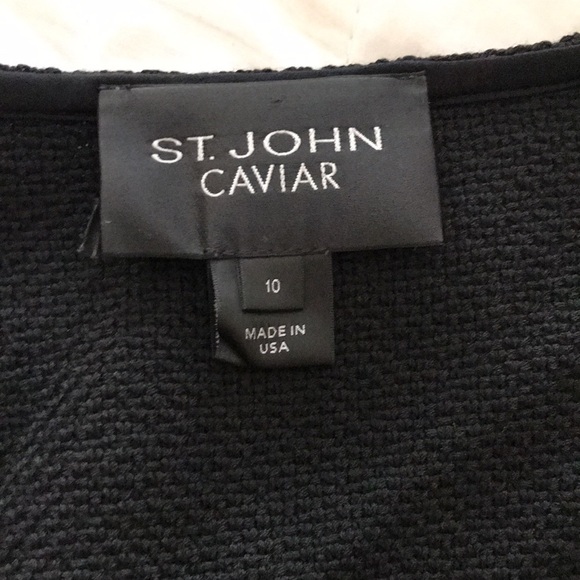 ST. John Caviar One button black blazer sz 10 - Picture 12 of 12